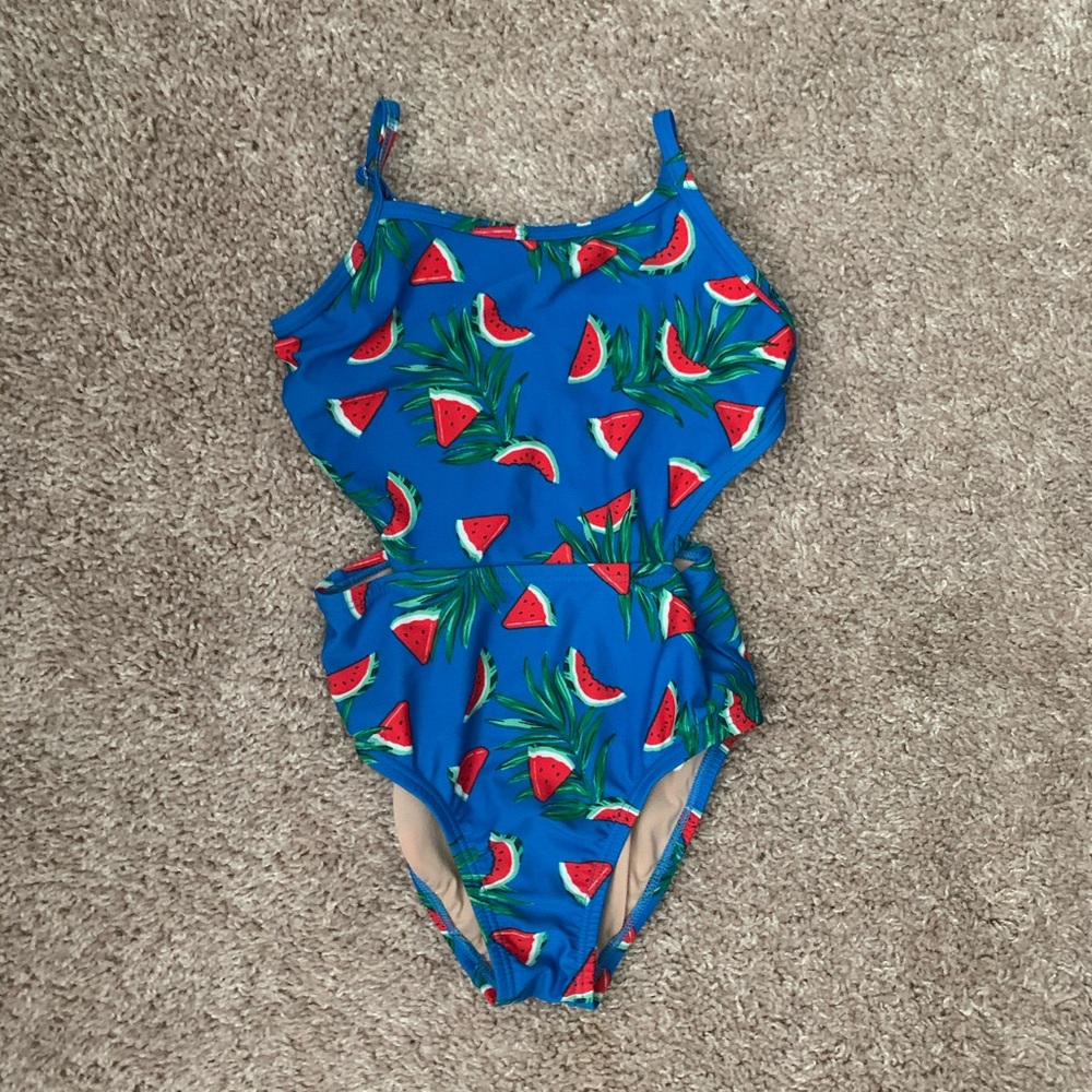 Super cute girls one piece swim suit